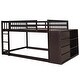 preview thumbnail 7 of 7, Espresso Pine Wood Bunk Bed with 4 Drawers, 3 Shelves, and Built-in Ladder