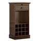 preview thumbnail 7 of 19, Wine Cabinet with Metal Glass Holder and Wood Lattice Rack - 22" in Width