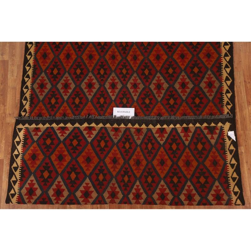 Geometric Kilim Oriental Wool Area Rug Flatweave Dining Room Carpet