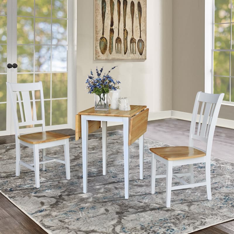 Small Dual Drop Leaf Table with 2 San Remo Chairs
