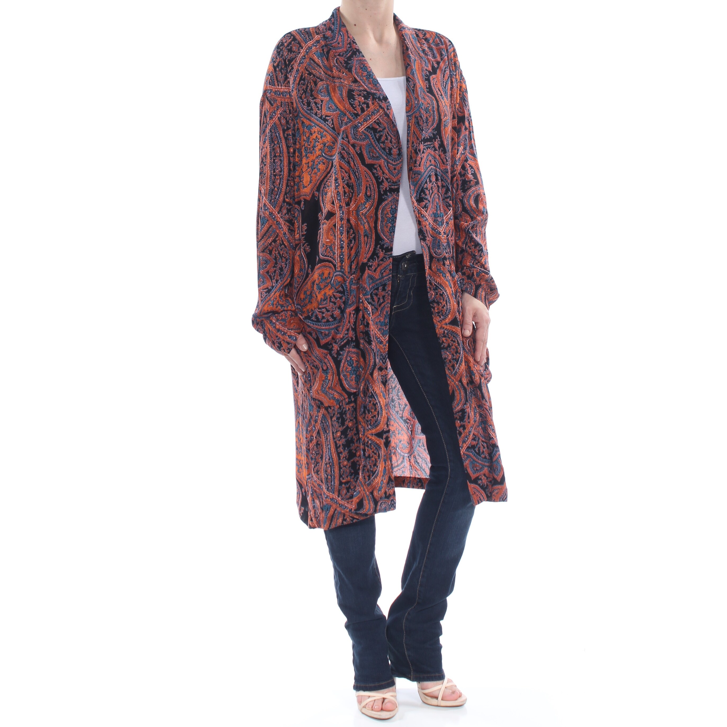 printed duster jacket