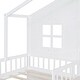 preview thumbnail 10 of 9, Twin Size House Bed with Sofa, Kids Platform Bed with Two Drawers and Storage Shelf