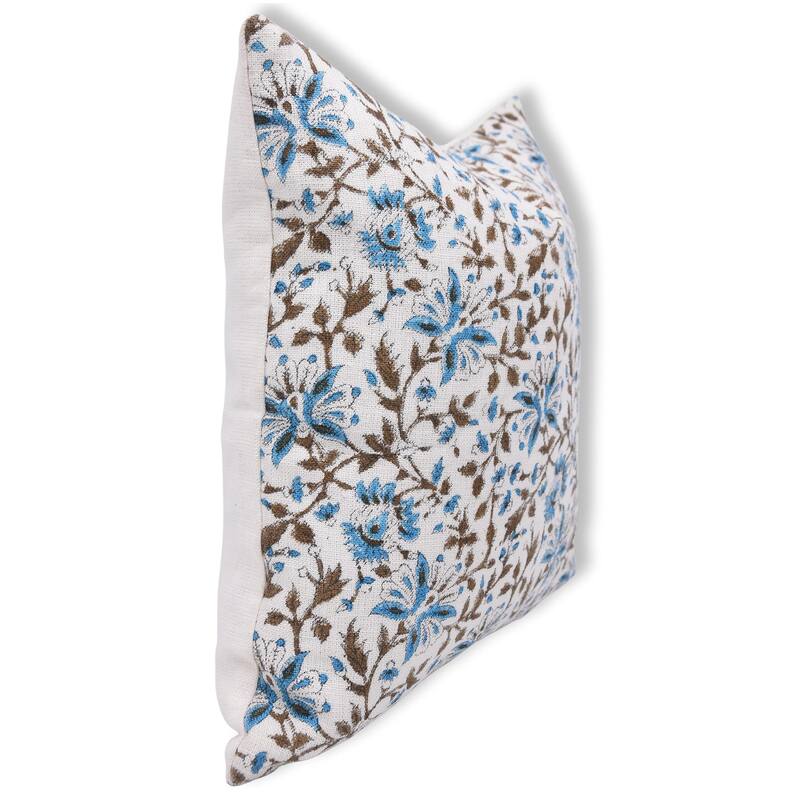 Linen Bohemian Block print pillow Cover- Neerabel