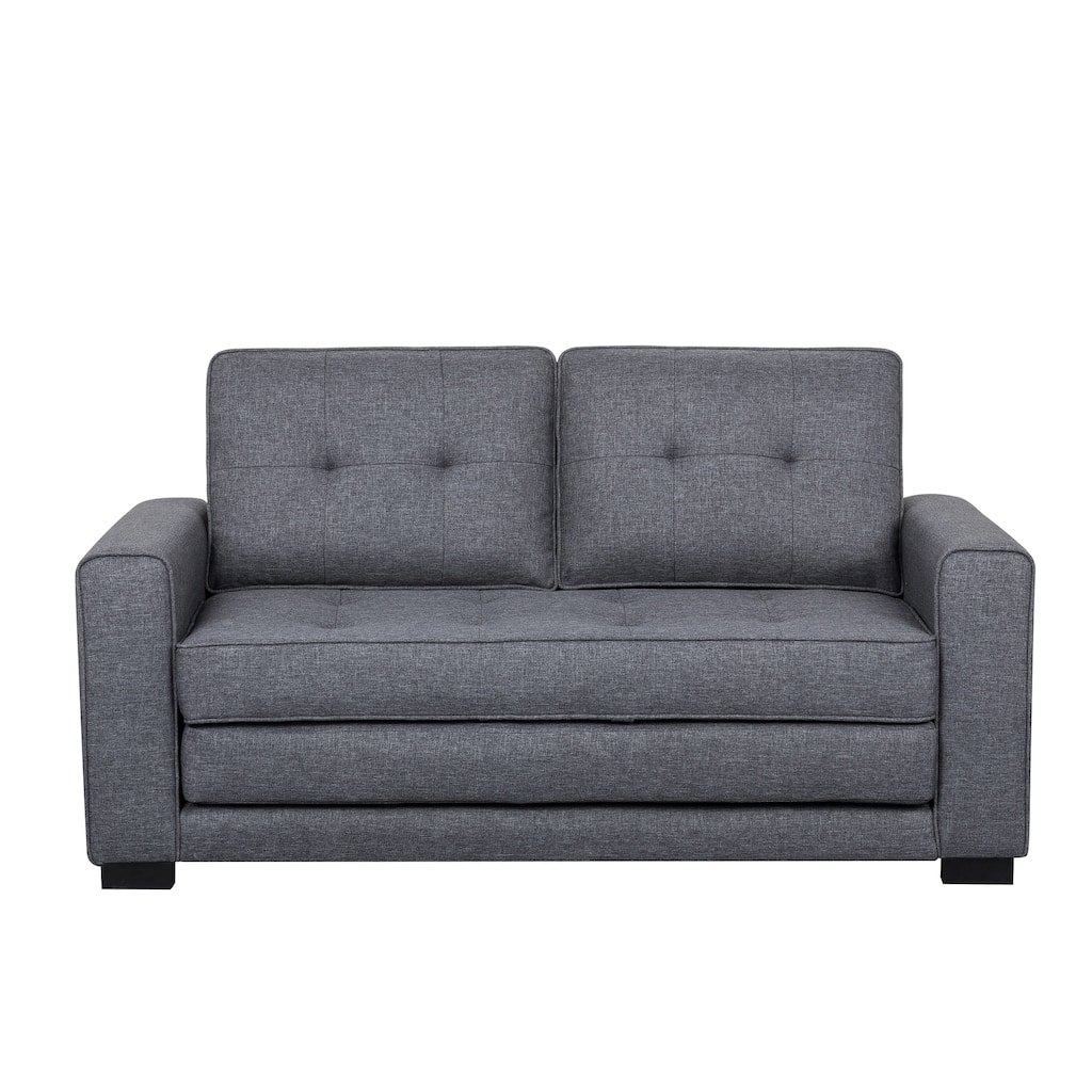 Daisy Modern Fabric Loveseat and Sofa Bed