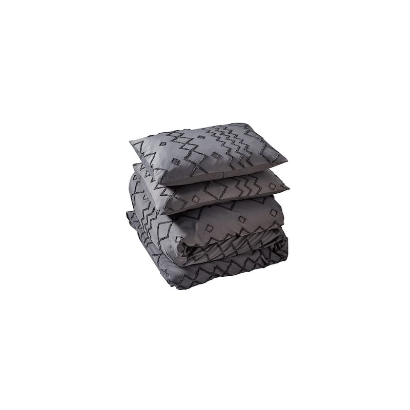 Bibb Home 2000 Count Tufted Duvet Cover (3-Piece)