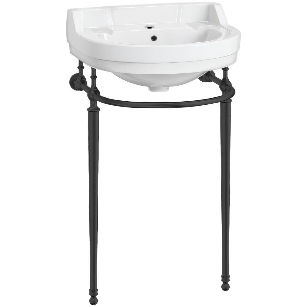 Whitehaus WHV022-L32-1H 21-5/8" Specialty Vitreous China Console