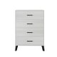 preview thumbnail 2 of 27, CraftPorch Corduroy 4-pieces Mid-Century Modern White Bed with Light Grey Furniture Bedroom Set