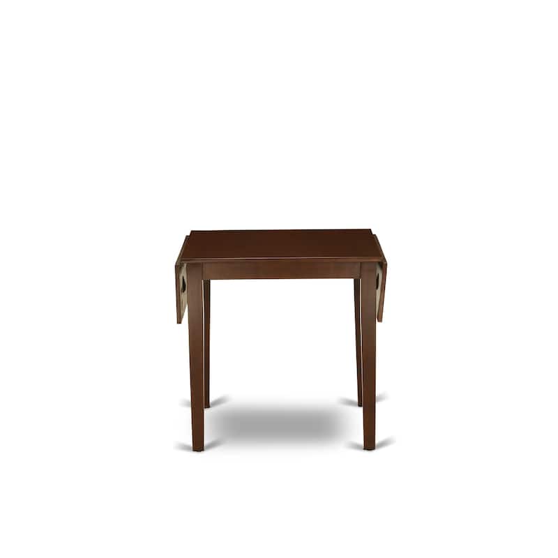 East West Furniture Modern Dining Table - a Rectangle Kitchen Table Top with Dropleaf & Stylish Legs (Finish Color Options)