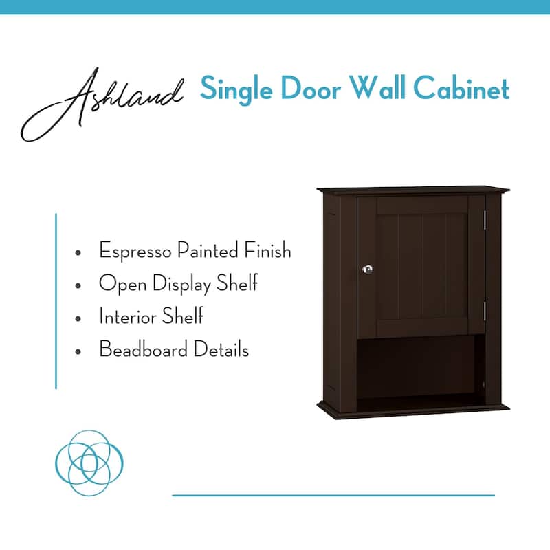 RiverRidge Ashland Single Door Bathroom and Laundry Wall Mount Storage Medicine Cabinet