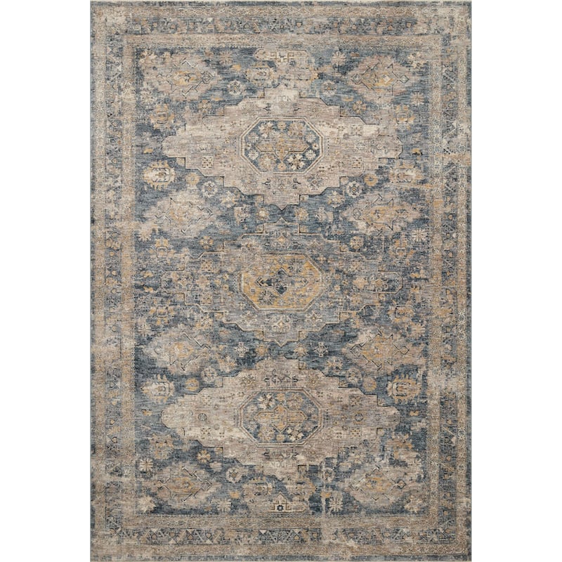 Alexander Home Giovanna Transitional Persian Area Rug - 9' 3" x 12' 10" - Blue / Grey - Rectangle