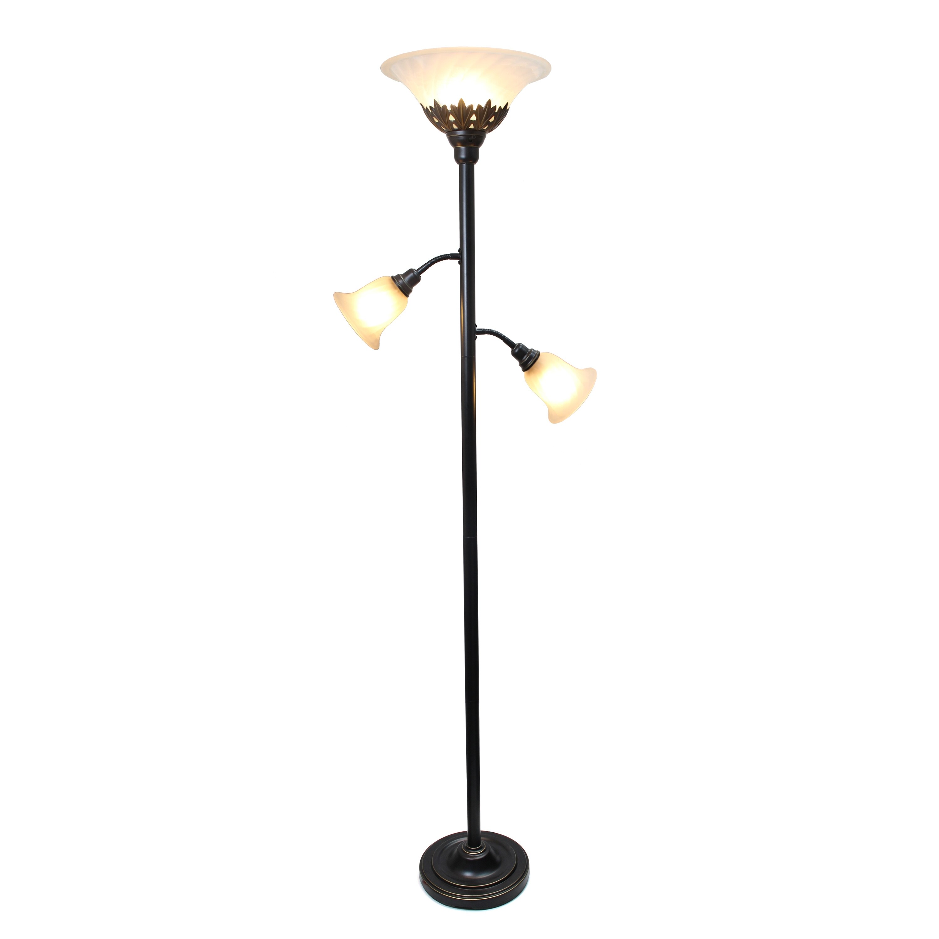 Floor lamp with 2 reading lights hotsell