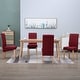 preview thumbnail 2 of 3, vidaXL Dining Chairs 4 pcs Red Fabric