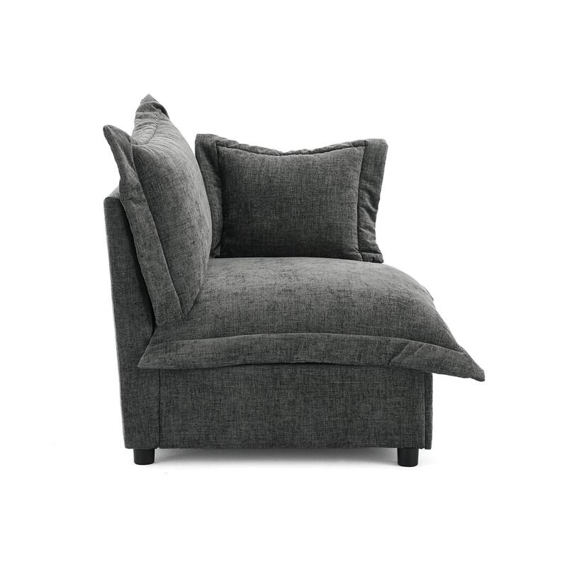 40"W Oversized Upholstered Chenille Comfy Cloud Corner Accent Chair