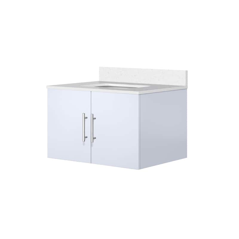 Geneva 30 in. W x 22 in. D Dark Grey Bath Vanity and Cultured Marble Top