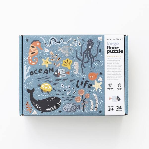 slide 2 of 5, Wee Gallery Floor Puzzle - Ocean Life