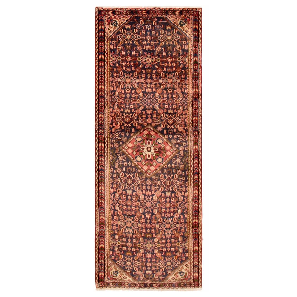 ECARPETGALLERY Hand-knotted Andelz Navy Wool Rug - 3'9 x 10'2