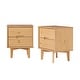 preview thumbnail 40 of 39, Middlebrook Mid-Century Solid Wood 2-Drawer Nightstand, Set of 2
