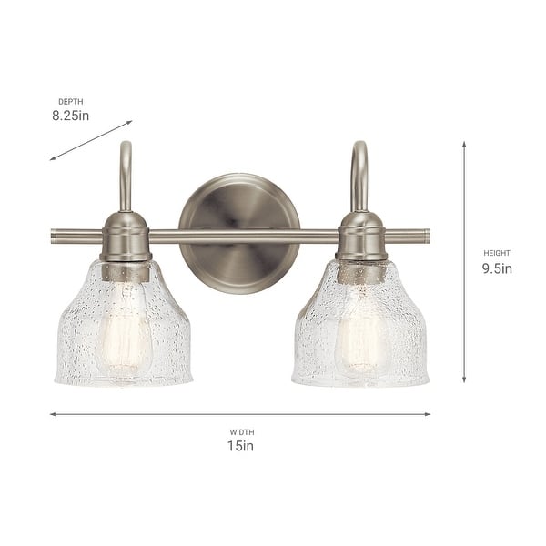 Kichler Lighting Avery 2-light Brushed Nickel Bath Vanity Fixture