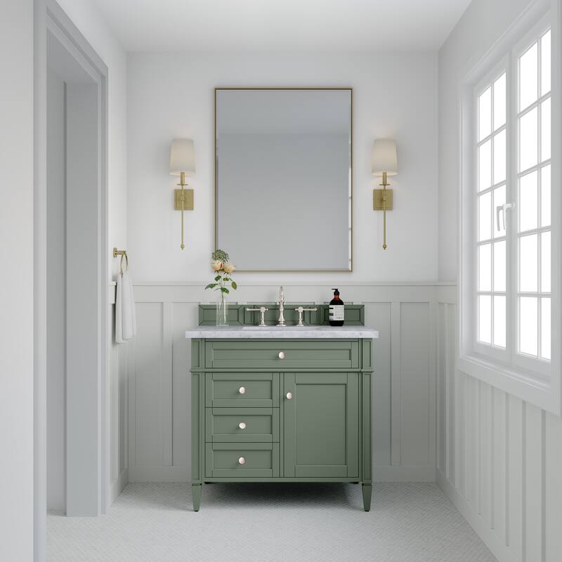 James Martin Vanities Brittany 36" Single Vanity, Smokey Celadon