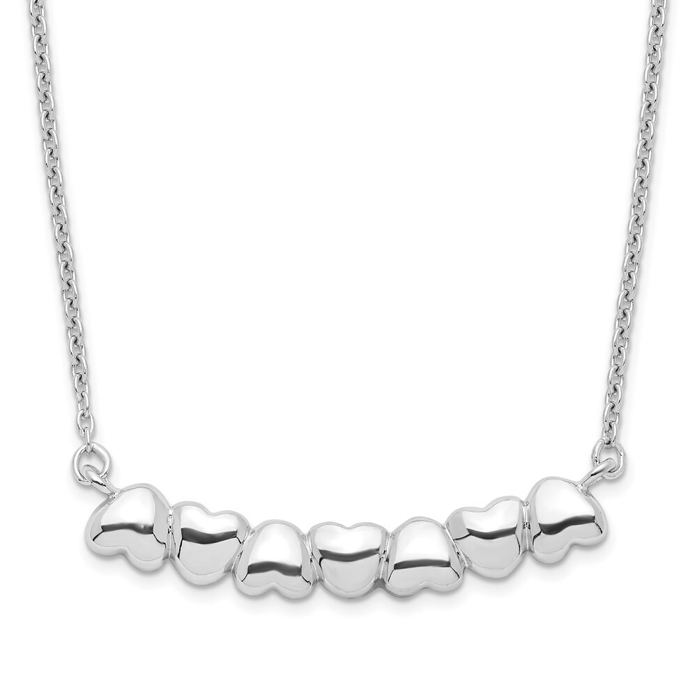 Details about   Open Circle Bar Necklace Sterling Silver Rhodium Plated 18" Length 925 hallmark 