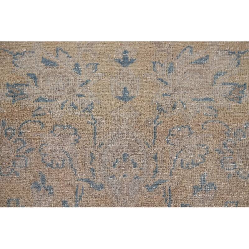Distressed Najafabad Persian Antique Area Rug Hand-knotted Wool Carpet - 8'4" x 12'2"