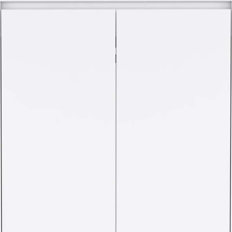 HomeRoots 71" White Wood Two Door Two Drawer Combo Dresser