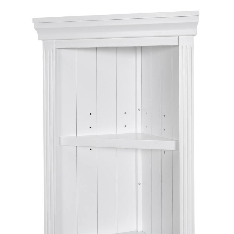 5 Tier Corner Bookcase with LED Light