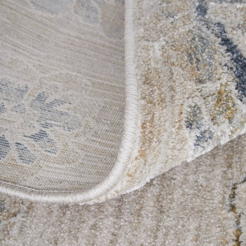 HomeRoots Floral Bohemian Runner Area Rug - 87.00 in. x 30.00 in. x 0.43 in.