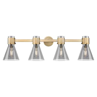Innovations Lighting 464-4W-G464C-7SM Lawton Cone 4 Light 34" Wide