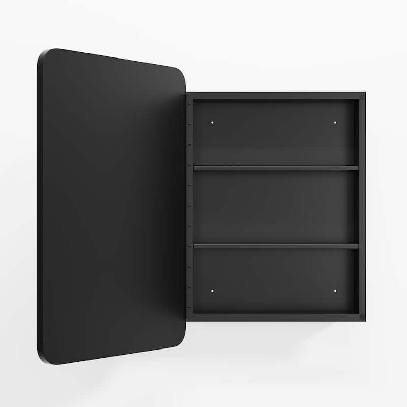 Multifunctional Wall-Mounted Mirrored Cabinet with Magnetic Doors