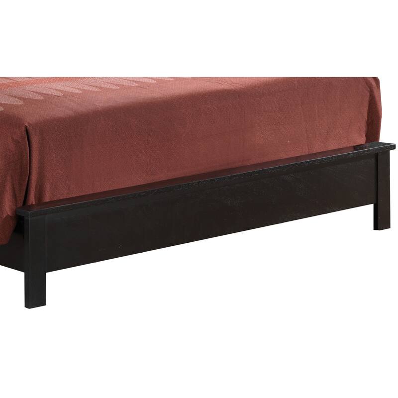 Roomfitters Upholstered Platform Bed Frame with Horizontal Channel Padded Headboard, No Box Spring Needed