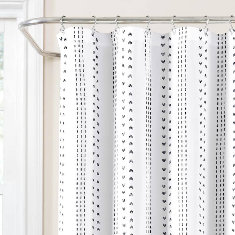 Lush Decor Hygge Stripe Shower Curtain
