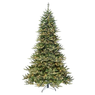 Puleo International 7.5 ft. Pre-lit Royal Majestic Douglas Fir Downswept Artificial Christmas Tree