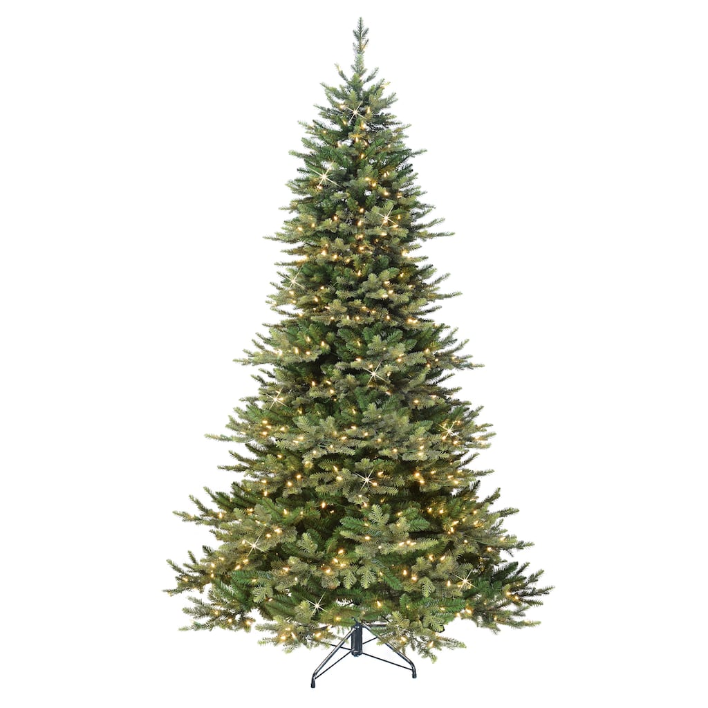 Puleo International 7.5 ft. Pre-lit Royal Majestic Douglas Fir Downswept Artificial Christmas Tree