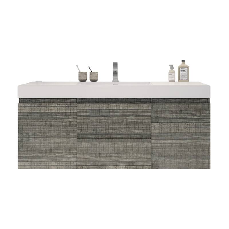 Baillie 60'' Wall-Mounted Vanity with Single Reinforced Acrylic Sink
