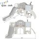 preview thumbnail 24 of 43, 9 in 1 Toddler Slide Set, Toddler Climber Slide Playset with Arch Tunnel, Ring Toss, Drawing Whiteboardl and Basketball Hoop