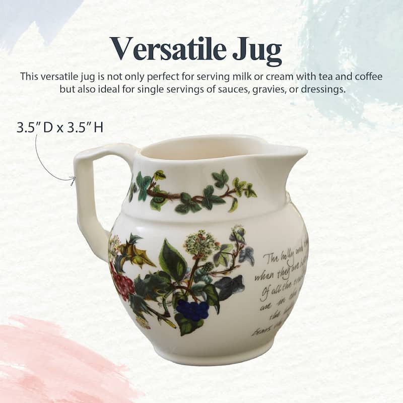 Portmeirion Christmas The Holly and Ivy Staffordshire Jug - 8 oz