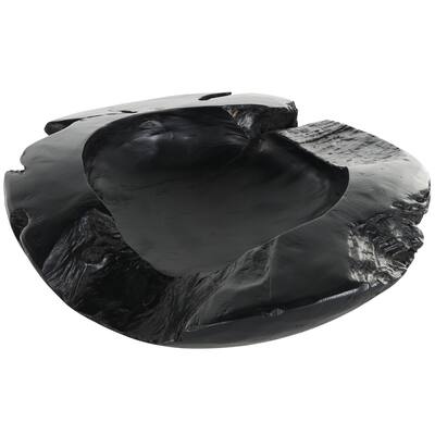 Teak Wood Handmade Live Edge Decorative Bowl - Black - Roche River Decor
