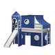 preview thumbnail 15 of 117, JACKPOT Prince & Princess Low Loft Twin Bed, Ladder Slide Tent & Tower