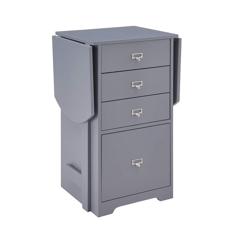 SEI Furniture London White Fold-out Organizer and Craft Desk
