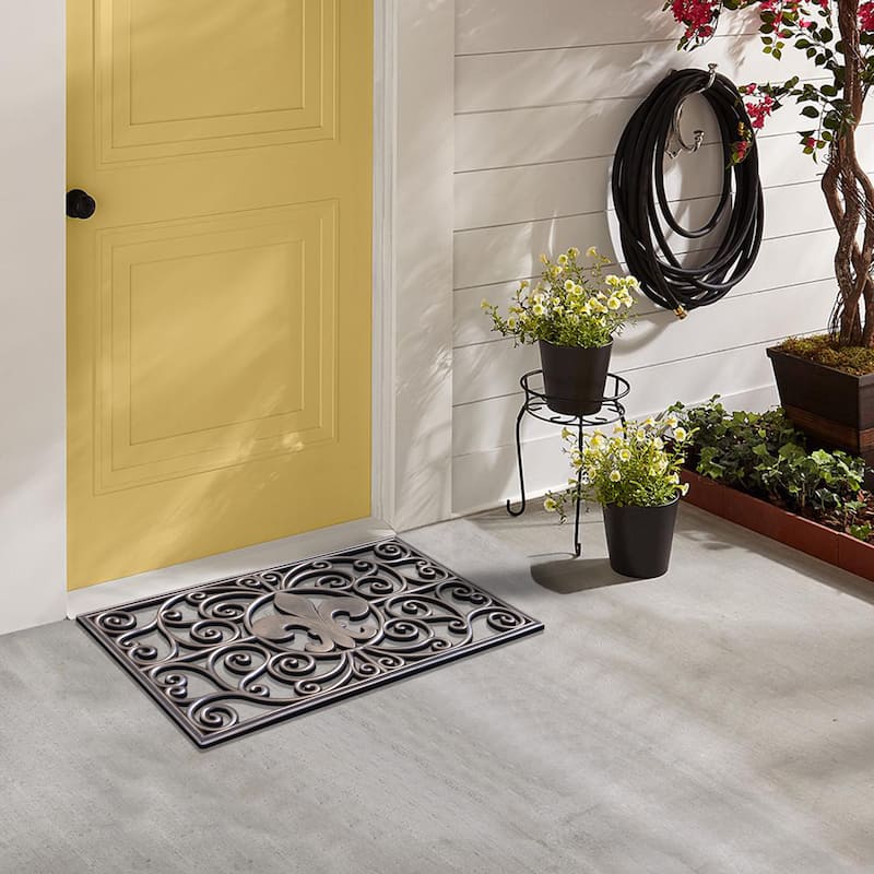 A1HC First Impression, Natural Rubber Doormat, Non-Slip, Durable, Heavy Duty Rubber Mat, 18"X30"