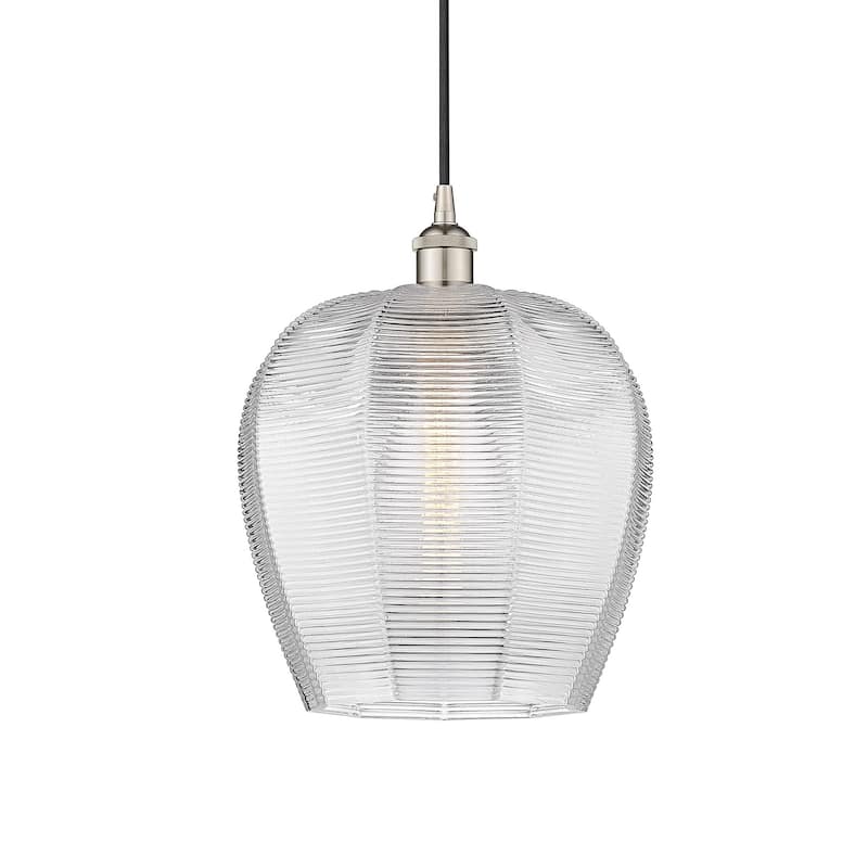 Innovations Lighting 616-1P-15-12 Norfolk Pendant Norfolk 12" Wide - Polished Nickel / Clear