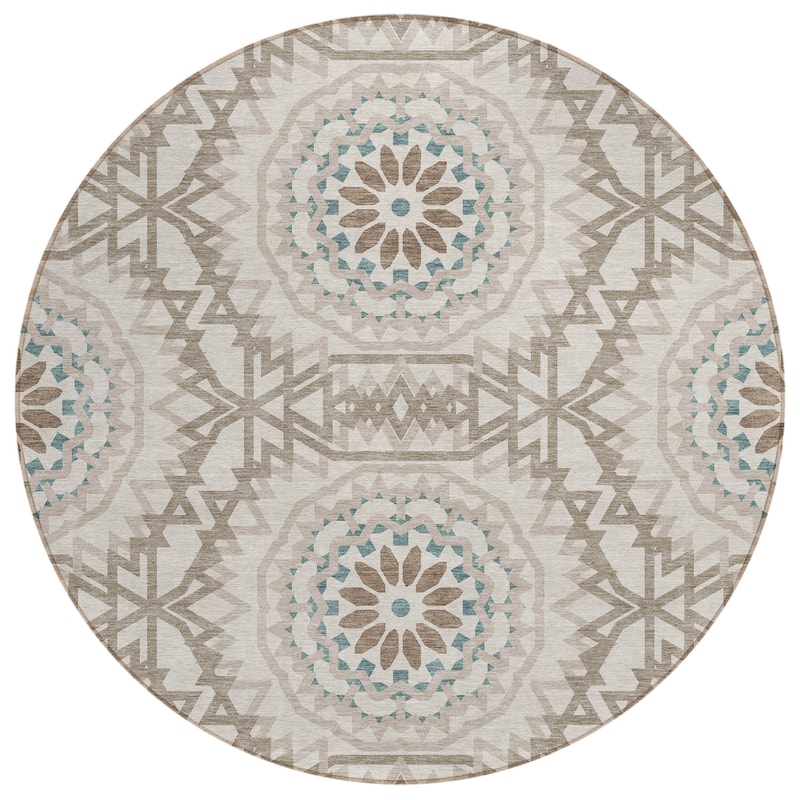 Machine Washable Indoor/ Outdoor Chantille Moroccan Boho Rug
