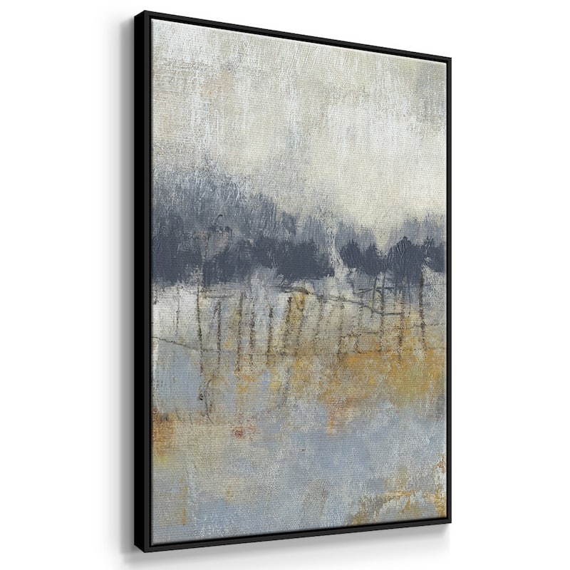 Cool Grey Horizon II - Multi Piece Framed Canvas