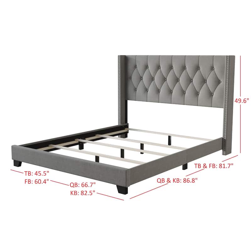 Danbury Tufted Upholstered Panel Bed