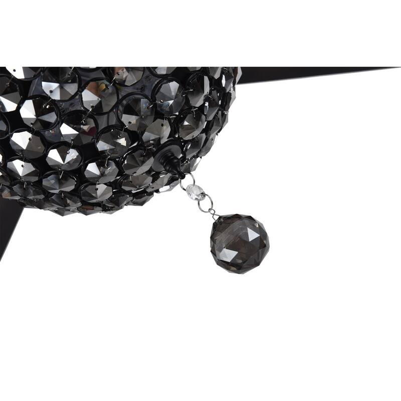Bella Depot 52" Modern Crystal Ceiling Fan with LED Light, Reversible Ceiling Fan with Remote Control