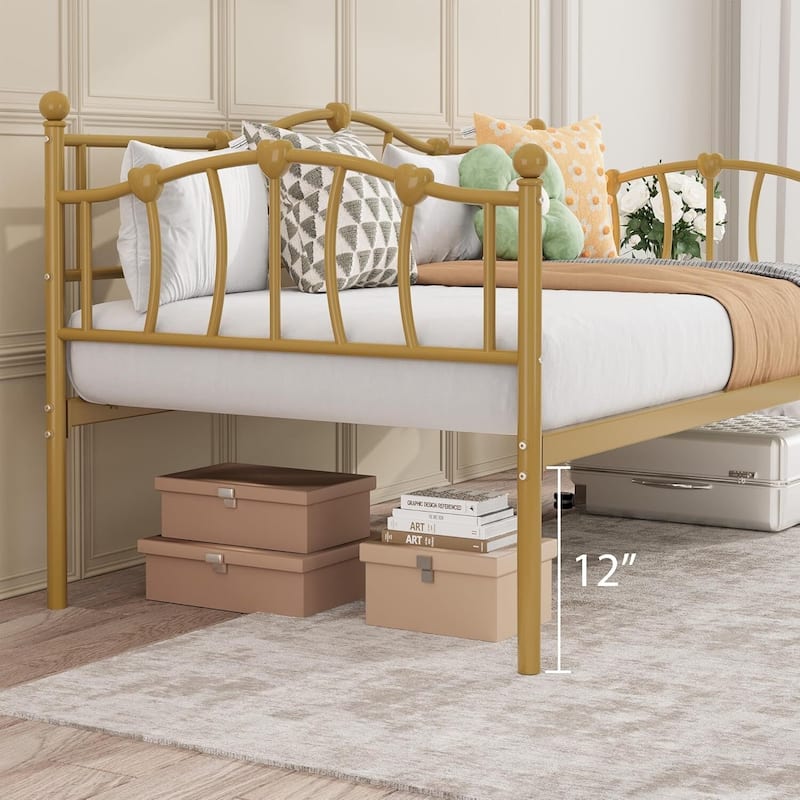 Space-Saving Twin Daybed, Sofa Bed Frame with Trundle for Living Room, Bedroom