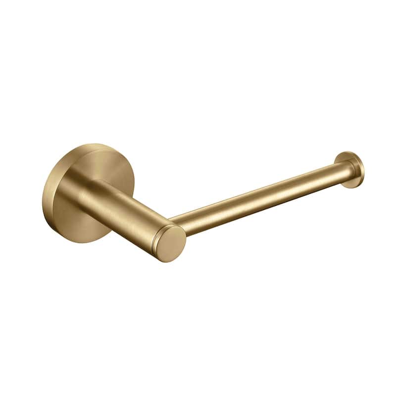 Circular Bathroom Toilet Paper Holder - Brushed Brass