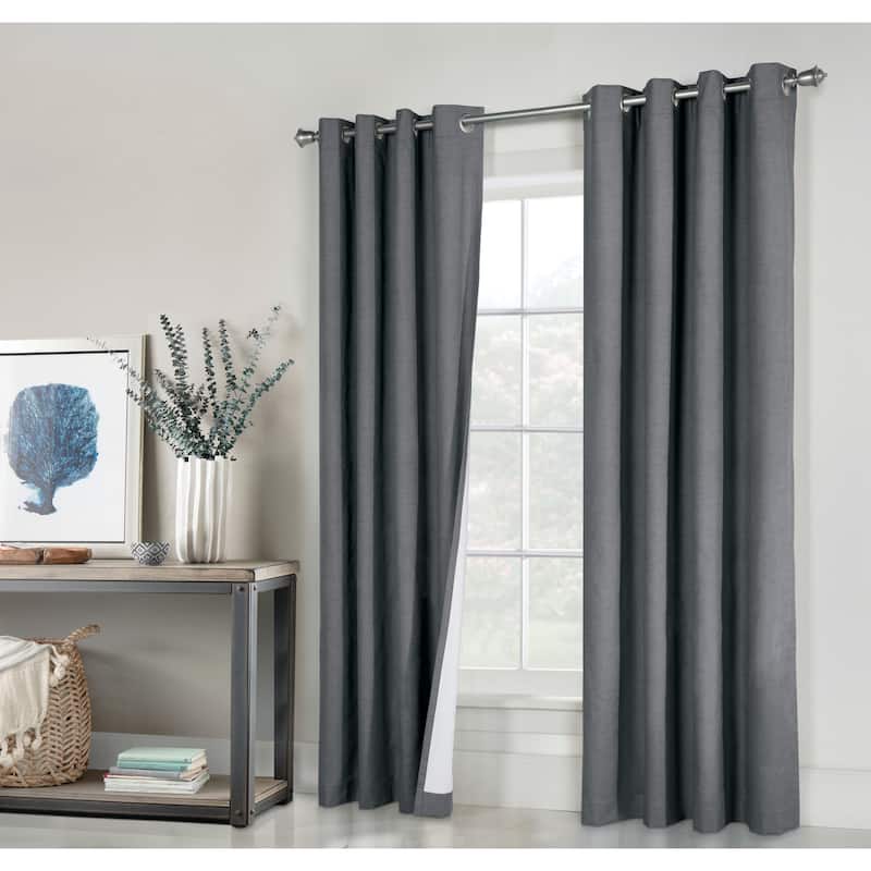 ThermaPlus Ventura Total Blackout Foamback Grommet Curtain Panel Pair