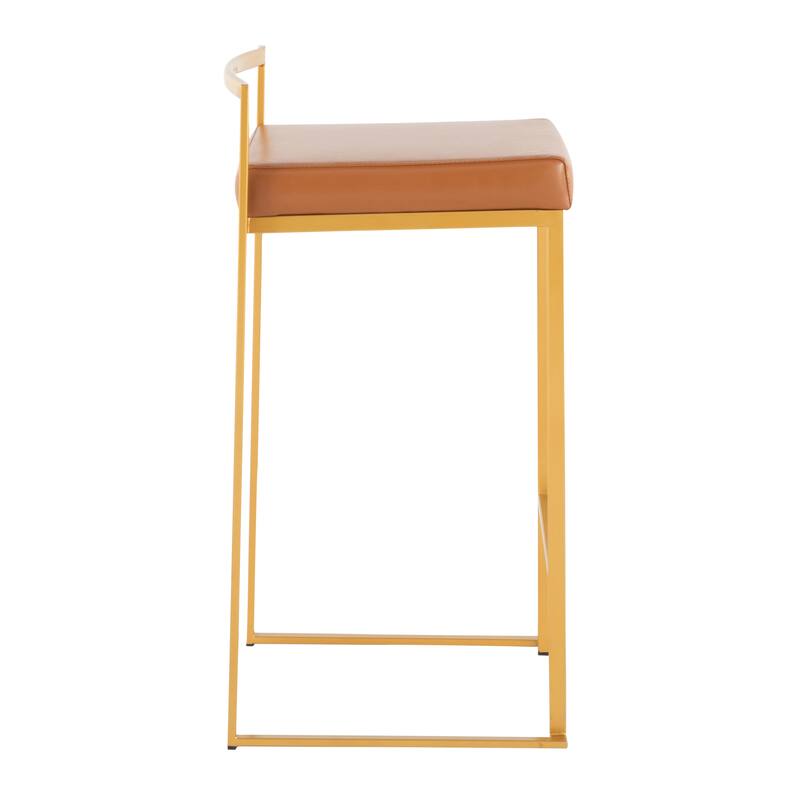 Silver Orchid Forrest Gold Stackable Fully Welded Counter Stool (Set of 3)